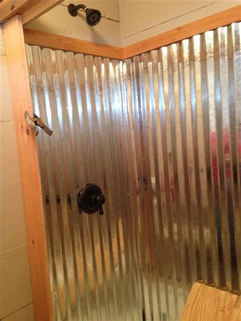 sealing corrugated metal in shower